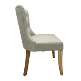 Beaumont Upholstered Dining Chair – Beige Fabric & Natural Oak