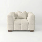 Tribeca Bubble Accent Armchair – Oatmeal Beige Boucle