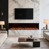 Maison UHD Panoramic 3-Sided Media Wall Electric Fireplace – Smart WiFi & Alexa