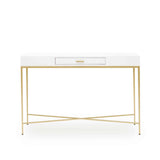 D.I Designs Berkeley Console Table – White & Gold