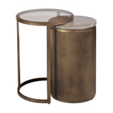 Libra Interiors Belvedere Nesting Side Tables – Royal Gold – Set of 2