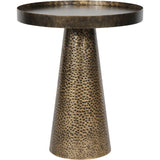Libra Interiors Sandbanks Side Table – Rustic Antique Gold