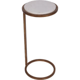 Libra Interiors Iota Accent Table – White Banswara Marble