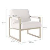 D.I Designs Mickleton Club Chair – Cream Chenille