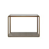 D.I Designs Elmley Console Table – Grey Shagreen & Brass