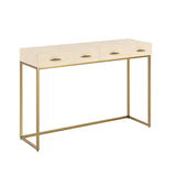 D.I Designs Hampton Console Table – Ivory Shagreen