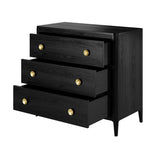 D.I Designs Abberley 3 Drawer Chest of Drawers – Black Oak