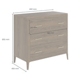 D.I Designs Abberley 3 Drawer Chest of Drawers – Brown Oak