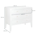 D.I Designs Alton 3 Drawer Chest of Drawers – White