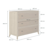D.I Designs Witley 3 Drawer Chest – Grey Oak