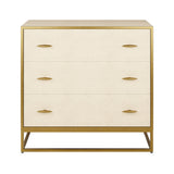 D.I Designs Hampton 3 Drawer Chest of Drawers – Ivory Shagreen