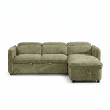 Capri Universal Corner Sofabed – Olive Green