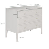 D.I Designs Radford 3 Drawer Chest of Drawers – Grey Oak