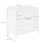 D.I Designs Abberley 3 Drawer Chest of Drawers – White Oak