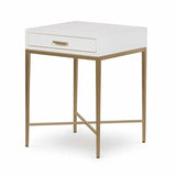 D.I Designs Berkeley Bedside Table – White & Gold