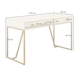 D.I Designs Hampton Desk – Ivory Shagreen