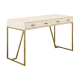 D.I Designs Hampton Desk – Ivory Shagreen