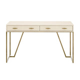 D.I Designs Hampton Desk – Ivory Shagreen