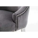 Knightsbridge Knocker Back Dining Chair – Dark Grey French Velvet