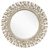 Adel Round Mirror – Champagne Silver