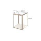 D.I Designs Elmley Side Table – Ivory Shagreen & Brass