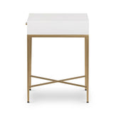 D.I Designs Berkeley Bedside Table – White & Gold