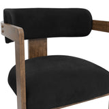 Mai Dining Chair – Velvet – Walnut