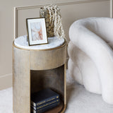 Libra Interiors Belvedere Bedside Table - Aged Gold