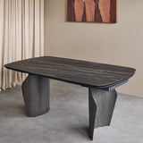 Libra Interiors Branwick 180–270cm Extendable Dining Table – Deep Charcoal