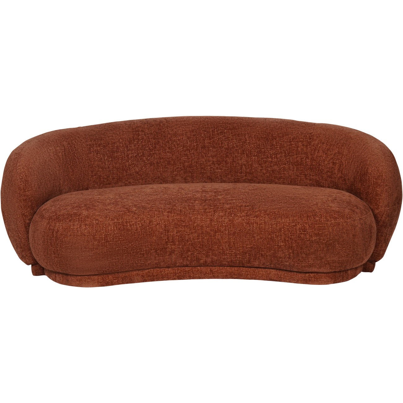 Libra Interiors Waverley Curved Sofa – Terracotta Chenille