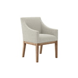 Piper Upholstered Dining Chair – Bisque Linen & Warm Wood