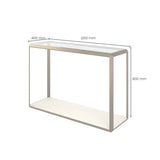 D.I Designs Elmley Console Table – Ivory Shagreen & Brass