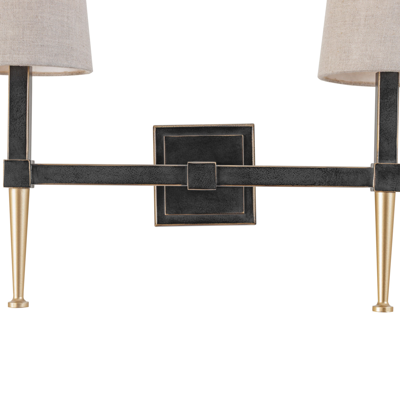 Libra Interiors Stella Wall Light – Gilded Oak & Brushed Satin