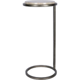 Libra Interiors Iota Accent Table – Grey Emperador Marble