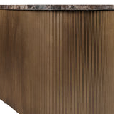 Libra Interiors Cloud Coffee Tables – Emperador Marble & Glass – Set of 2