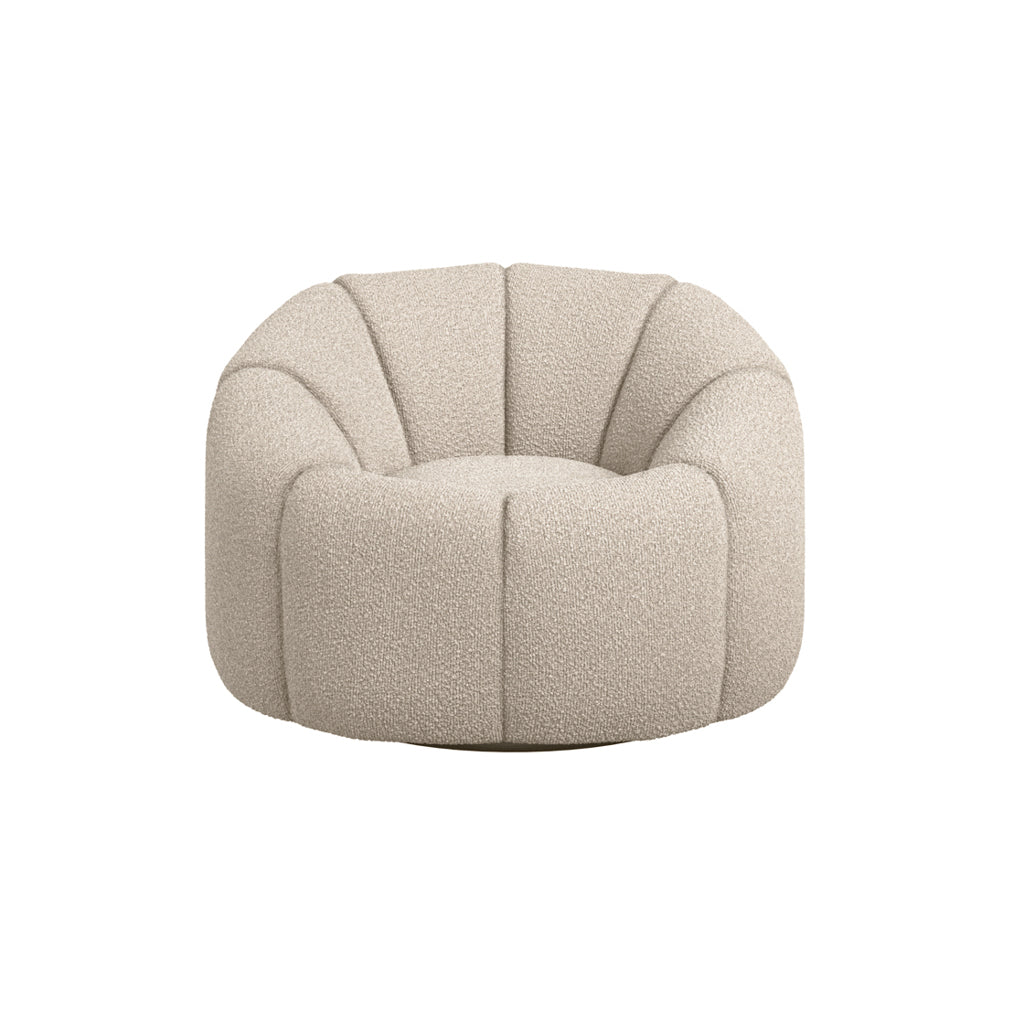 Nao Swivel Lounge Chair – Buff Boucle
