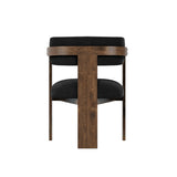 Mai Dining Chair – Velvet – Walnut