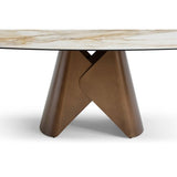 Siena 160cm Dining Table – White Pandora Classico & Brass