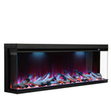 Maison UHD Panoramic 3-Sided Media Wall Electric Fireplace – Smart WiFi & Alexa