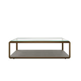 D.I Designs Elmley Coffee Table – Grey Shagreen & Brass