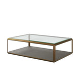D.I Designs Elmley Coffee Table – Grey Shagreen & Brass