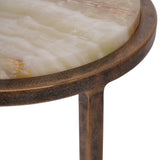 Libra Interiors Iota Accent Table – Green Onyx