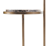 Libra Interiors Marco Accent Table – Dark Emperador Marble