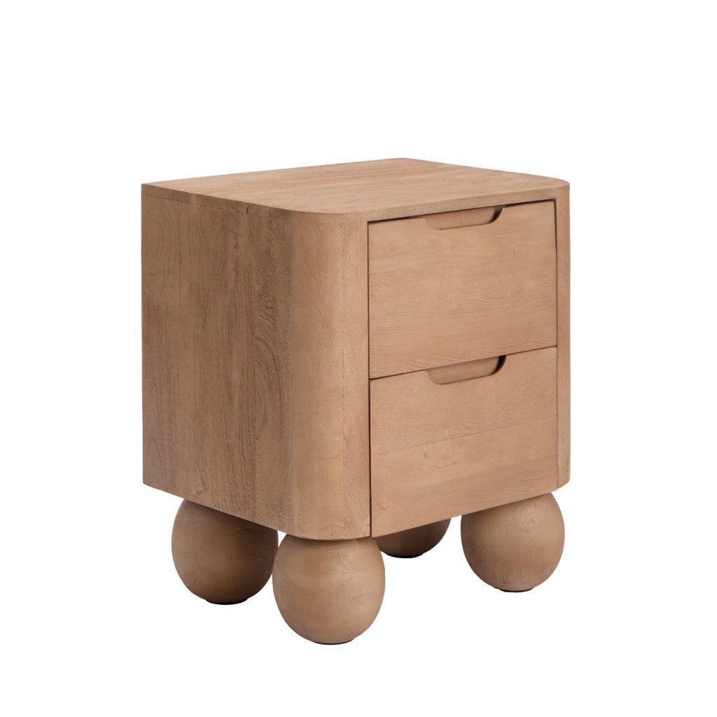 Shibui Bedside Table – Almond Mango Wood