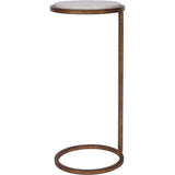 Libra Interiors Iota Accent Table – White Banswara Marble