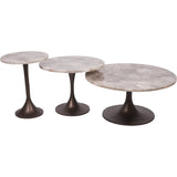 Libra Interiors Bosworth Side Table – Smokey Quartz – 42cm