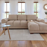 Azzuro Universal Corner Sofa Bed – Mocha