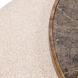 Libra Interiors Atlas Coffee Table & Nesting Pouffe – Brass