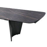 Libra Interiors Branwick 180–270cm Extendable Dining Table – Deep Charcoal