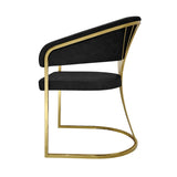 Monaco Dining Chair – Black & Gold – Set of 2
